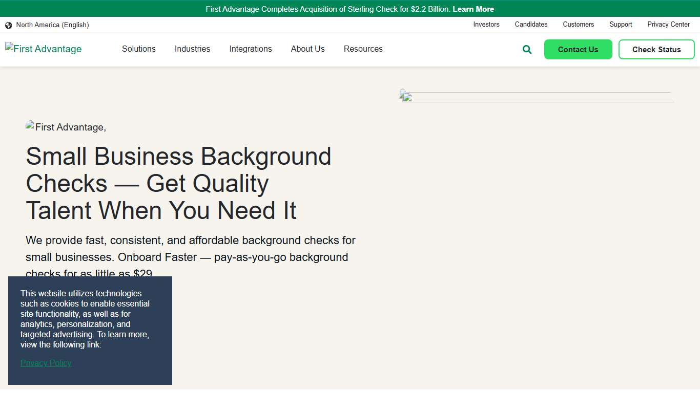 Small Business Background Checks First Advantage